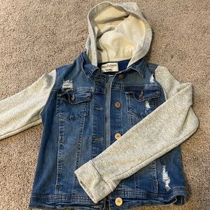 Hooded Jean Jacket Size Small